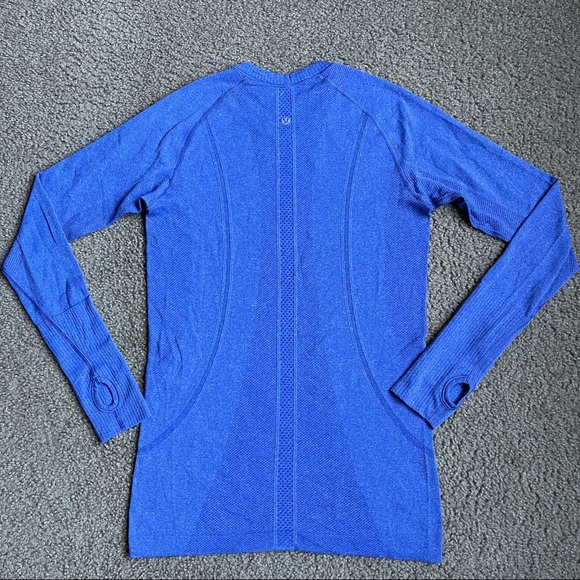 RARE Lululemon Run: Swiftly Tech Long Sleeve Sz 6 In Pigment Blue - Picture 6 of 7